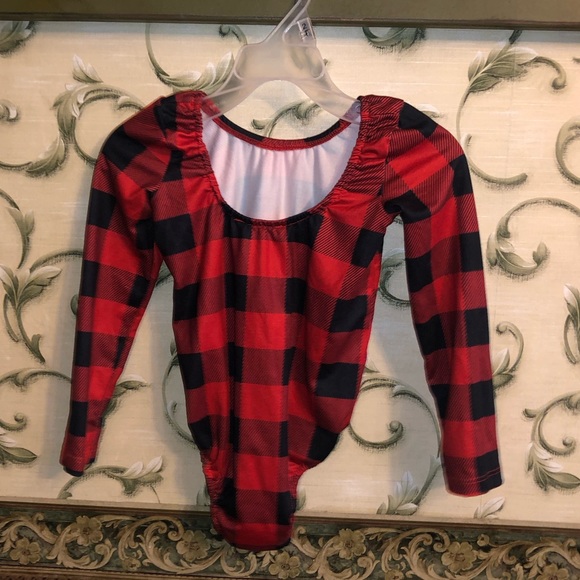 Bailey’s Blossoms Buffalo Plaid long sleeve bodysuit! - Picture 2 of 3